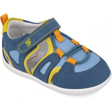 Sandale respectueuse en maille souple Garvalin 252336 pour garçons AZUL_AMARILLO_B598