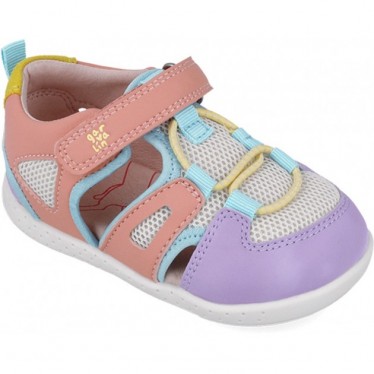 Sandales Garvalin 252336 en maille souple pour filles BLANCO_LILA_D661