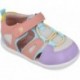 Sandales Garvalin 252336 en maille souple pour filles BLANCO_LILA_D661