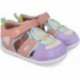 Sandales Garvalin 252336 en maille souple pour filles BLANCO_LILA_D661