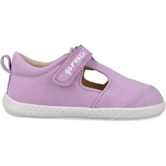Sandale respectueuse en toile souple Garvalin 252340 pour filles LILA_C164