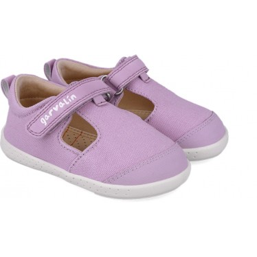 Sandale respectueuse en toile souple Garvalin 252340 pour filles LILA_C164
