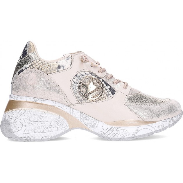 Baskets pour femmes Cetti C-1376 Imprimé métal et animal CHAMPAGNE Baskets pour femmes Cetti C-1376 Imprimé métal et animal CHAMPAGNE