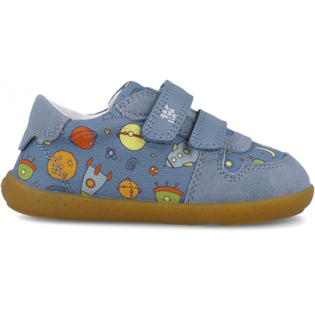 Chaussures de sport respectueuses en toile imprimée Garvalin 252341 pour garçons INDIGO_A631 Chaussures de sport respectueuses en toile imprimée Garvalin 252341 pour garçons INDIGO_A631