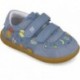 Chaussures de sport respectueuses en toile imprimée Garvalin 252341 pour garçons INDIGO_A631