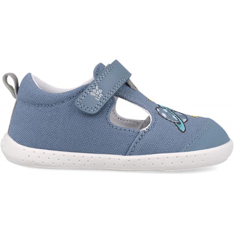 Sandale respectueuse en toile Garvalin 252342 pour garçons INDIGO_A631