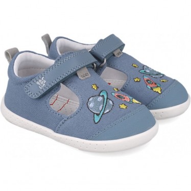 Sandale respectueuse en toile Garvalin 252342 pour garçons INDIGO_A631