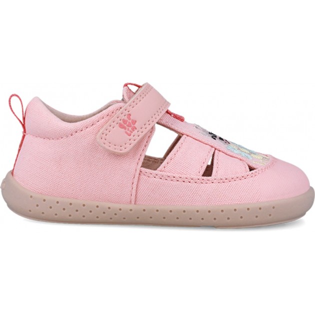 Sandales Garvalin 252346 Girafe en toile respectueuses pour filles ROSA_B032