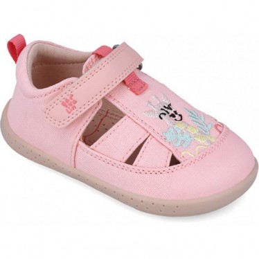 Sandales Garvalin 252346 Girafe en toile respectueuses pour filles ROSA_B032