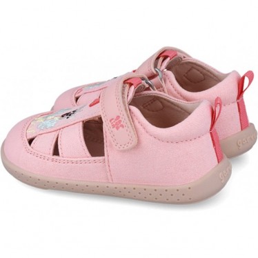 Sandales Garvalin 252346 Girafe en toile respectueuses pour filles ROSA_B032