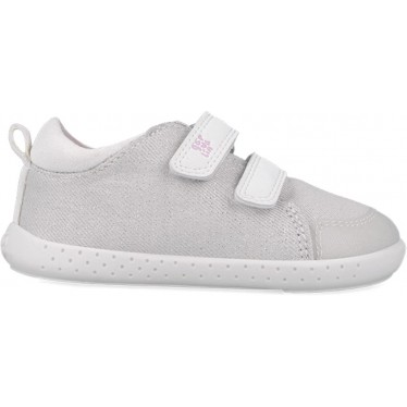 Chaussure de sport respectueuse pour fille Garvalin 252347 Metallic Canvas BLANCO_B050