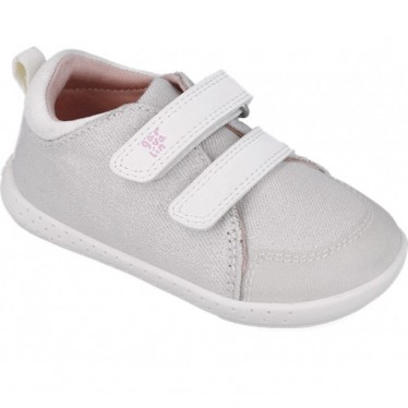 Chaussure de sport respectueuse pour fille Garvalin 252347 Metallic Canvas BLANCO_B050