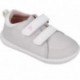 Chaussure de sport respectueuse pour fille Garvalin 252347 Metallic Canvas BLANCO_B050