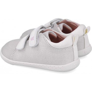 Chaussure de sport respectueuse pour fille Garvalin 252347 Metallic Canvas BLANCO_B050