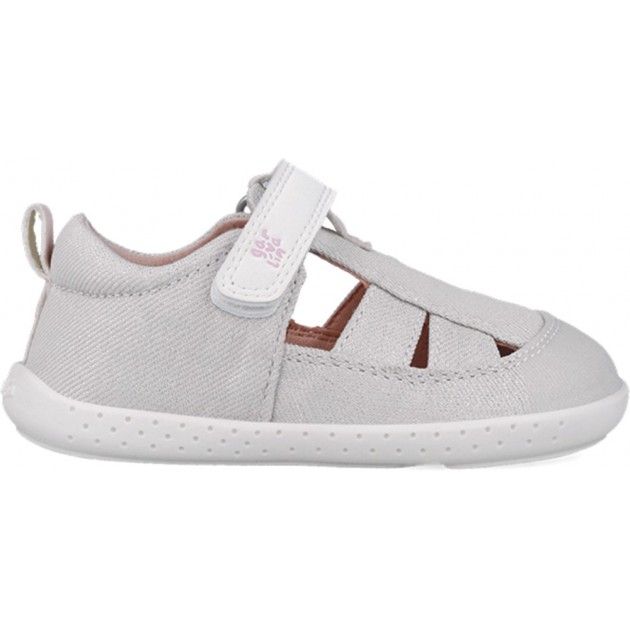 Sandale respectueuse en toile souple Garvalin 252348 pour filles BLANCO_B050 Sandale respectueuse en toile souple Garvalin 252348 pour filles BLANCO_B050