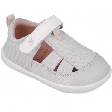 Sandale respectueuse en toile souple Garvalin 252348 pour filles BLANCO_B050