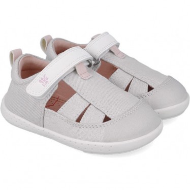 Sandale respectueuse en toile souple Garvalin 252348 pour filles BLANCO_B050