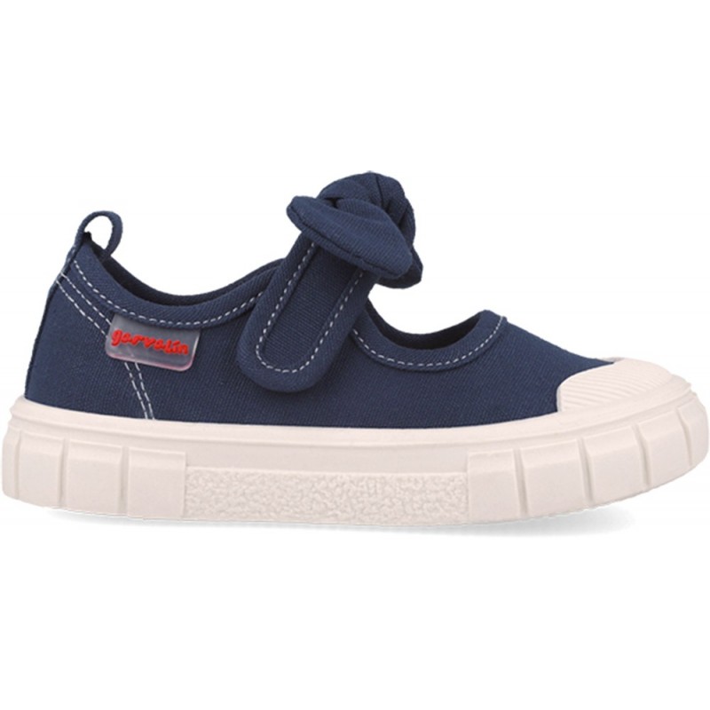 Ballerines GARVALIN Canvas Bow 252380 pour fille respectueuses AZUL_MARINO_A089