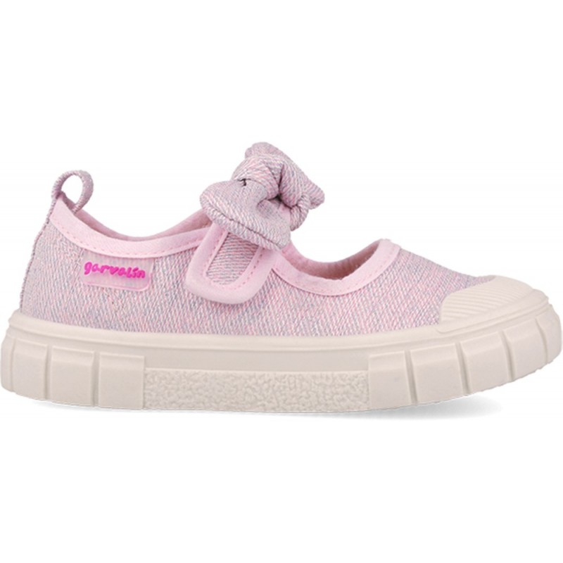 Ballerines GARVALIN Canvas Bow 252380 pour fille respectueuses ROSA_C032