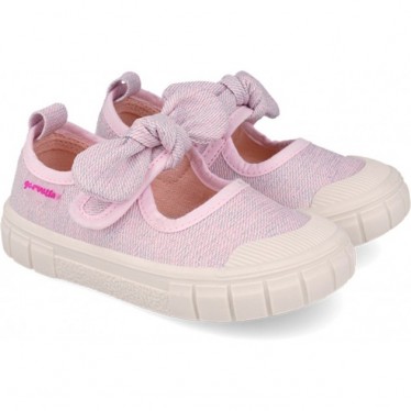 Ballerines GARVALIN Canvas Bow 252380 pour fille respectueuses ROSA_C032
