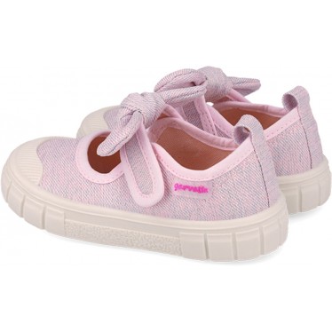 Ballerines GARVALIN Canvas Bow 252380 pour fille respectueuses ROSA_C032