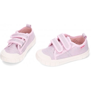 Chaussures de sport respectueuses GARVALIN Basic Canvas 252381 pour filles ROSA_E032