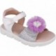 Sandales Garvalin 252402 Pom Pom pour fille BLANCO_B050