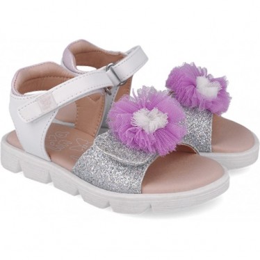 Sandales Garvalin 252402 Pom Pom pour fille BLANCO_B050
