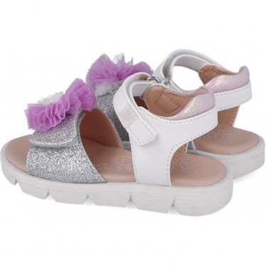 Sandales Garvalin 252402 Pom Pom pour fille BLANCO_B050