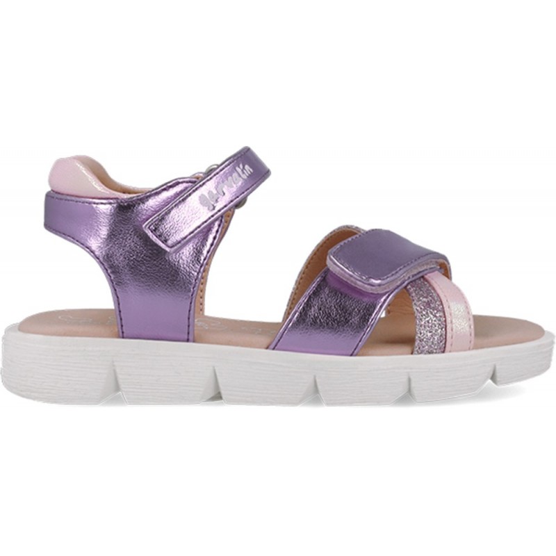Sandales à brides souriantes Garvalin 252446 pour filles ROSA_A032