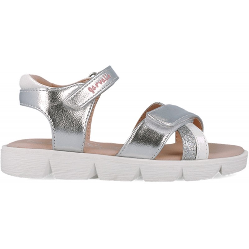 Sandales à brides souriantes Garvalin 252446 pour filles BLANCO_B050