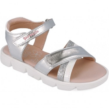 Sandales à brides souriantes Garvalin 252446 pour filles BLANCO_B050