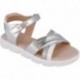 Sandales à brides souriantes Garvalin 252446 pour filles BLANCO_B050