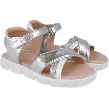 Sandales à brides souriantes Garvalin 252446 pour filles BLANCO_B050