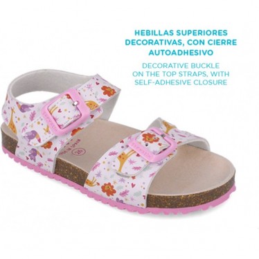 Sandales imprimées Garvalin 252465 Bios pour filles LILA_A164