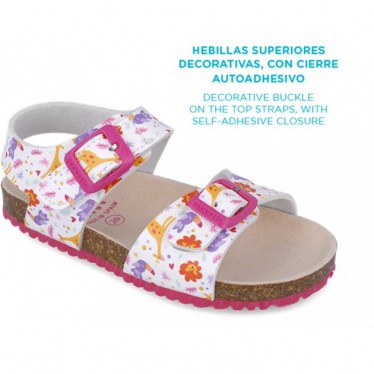 Sandales imprimées Garvalin 252465 Bios pour filles BLANCO_B050