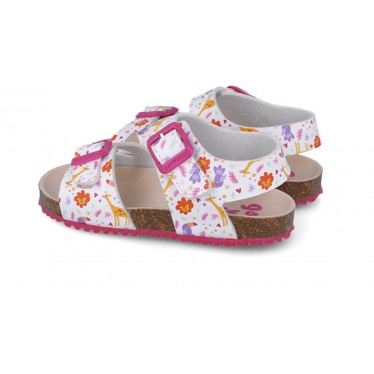 Sandales imprimées Garvalin 252465 Bios pour filles BLANCO_B050