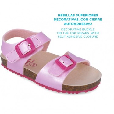 Sandale Garvalin 252467 Bios Metallic pour fille ROSA_C032