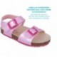 Sandale Garvalin 252467 Bios Metallic pour fille ROSA_C032