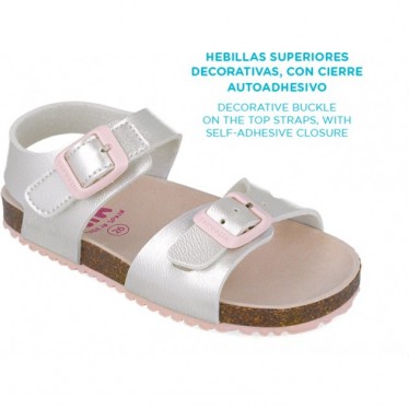 Sandale Garvalin 252467 Bios Metallic pour fille PLATA_B198