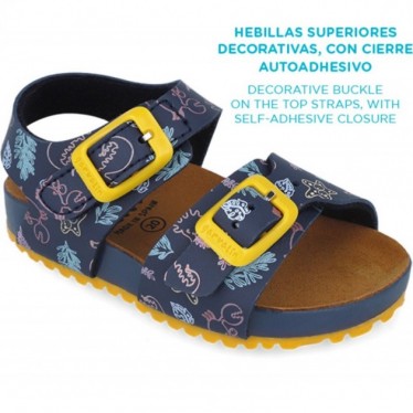Sandales imprimées Garvalin 252470 pour garçon AZUL_MARINO_A089