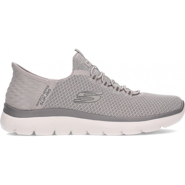 SKECHERS BASKETS HAUTE GAMME 232457 TAUPE