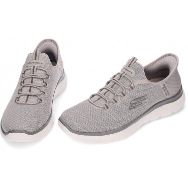 SKECHERS BASKETS HAUTE GAMME 232457 TAUPE