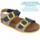 Sandales Garvalin 252474 Bios Basic pour garçon BEIGE_AZUL_B827