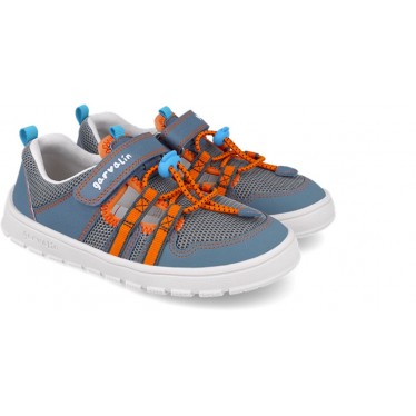 Sandales souples et respectueuses Garvalin 252505 pour garçons GRIS_INDIGO_B824