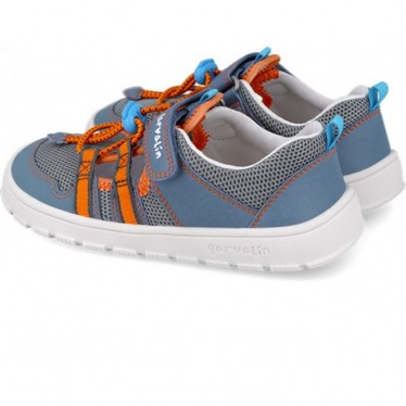 Sandales souples et respectueuses Garvalin 252505 pour garçons GRIS_INDIGO_B824