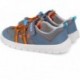 Sandales souples et respectueuses Garvalin 252505 pour garçons GRIS_INDIGO_B824