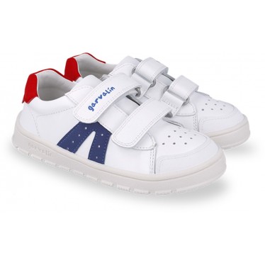 Chaussures de sport Garvalin 252507 Soft Chopped Respectful pour garçons BLANCO_AZUL_A057