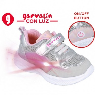 Chaussures de sport pour filles Garvalín 252801 Lights PLATA_B198