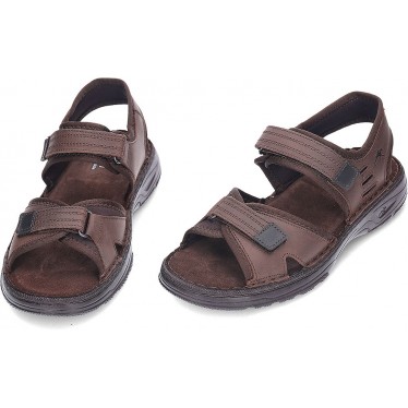 Sandales en cuir FLUCHOS Azores F2197 MARRON_NEGRO